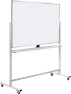 Double-Sided Mobile Whiteboard Magnet Dry Erase Board on Wheels by Unknown