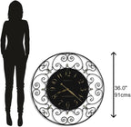 Hekman Furniture Joline Wall Clock – Elegant Oversized Decorative Analog Clock - Image 4