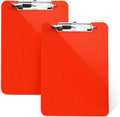 TFDLCG zm 2 PCS Red Plastic Clipboards Nursing Clipboard, Teacher Clip Boards by TFDLCGzm