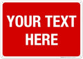 Personalized Custom Red Background Customize by SigoSigns