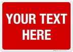 Personalized Custom Red Background Customize by SigoSigns