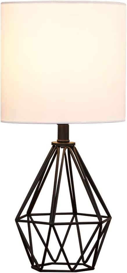 Black Bedside Table Lamp,Small Nightstand Lamp for Bedroom,Modern Desk Lamp w...