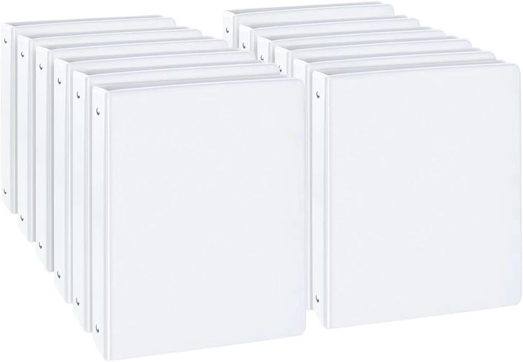 CIXILDTS 1-inch Round Ring Binder, Standard 3 Ring Binder Fit Letter Size Paper
