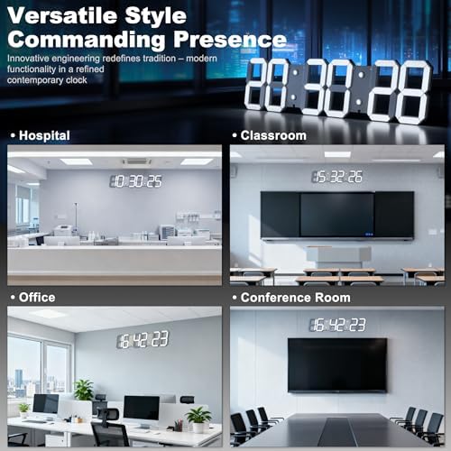 chkosda 27 inch large 3d led digital wall on a desk or shelf