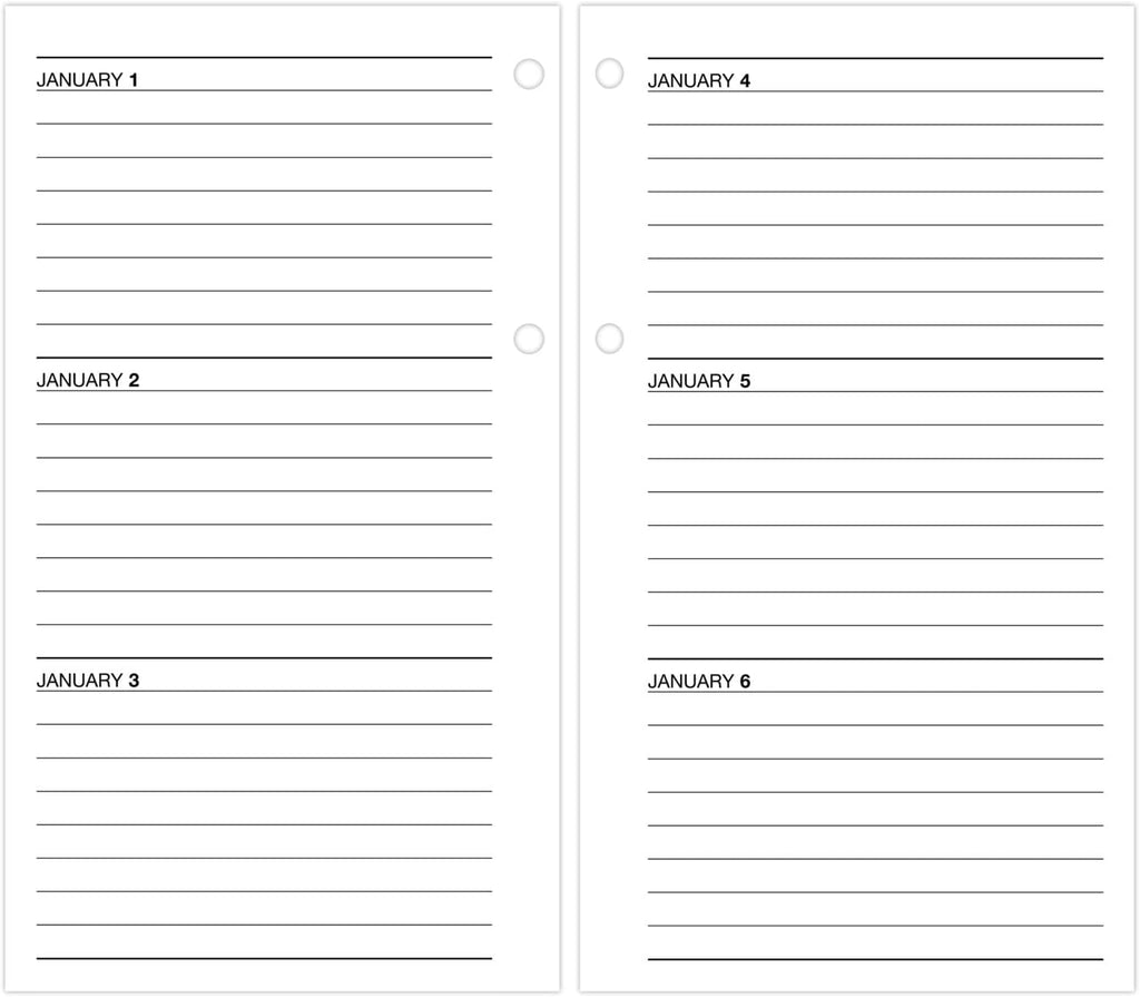 AT-A-GLANCE 2025 Desk Calendar Refill, Daily, 4-1/2" x 8", Large, Loose-Leaf (E2105025)