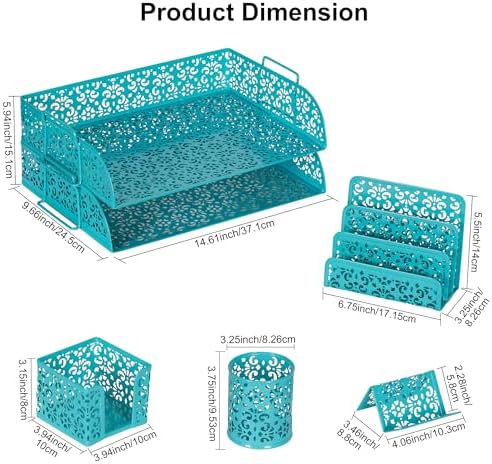 easypag desk organizers and accessories 5 pieces office, front angle view