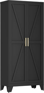 qinptwut 61" metal storage cabinet, 4-tier kitchen pantry on a desk or shelf