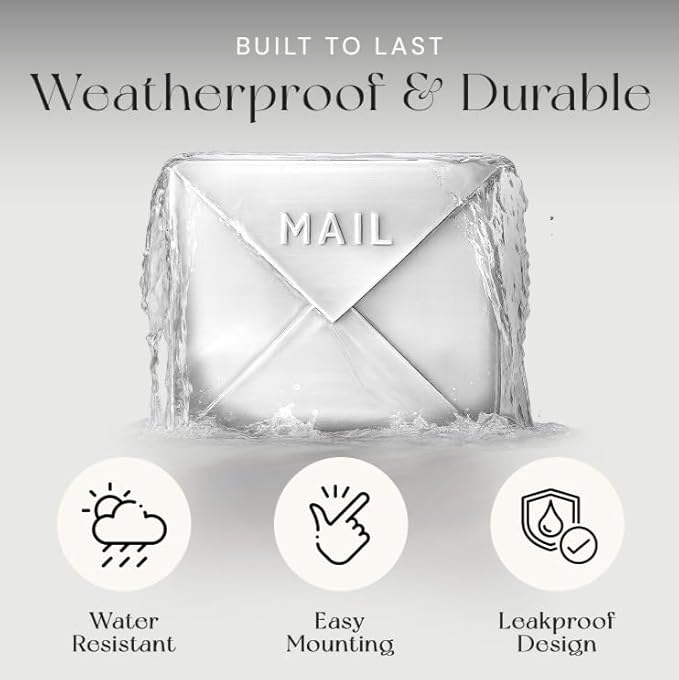 NACH Mailboxes for Outside Wall Mount, Waterproof Mailboxes for Outside - Image 4