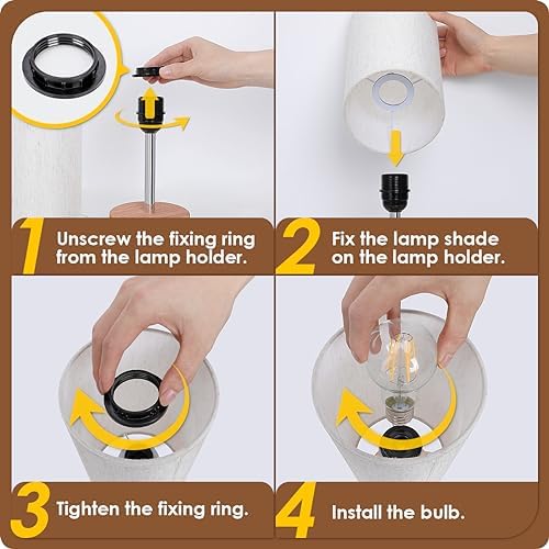 Yarra-Decor Bedside Table Lamps with USB Port - Touch Control Small Lamp for ...