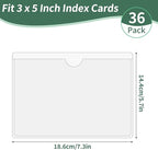 NIUBIER Storage Bin Labels, 36 Pack 5x7 Index Card Holder, Removable Tote - Image 2