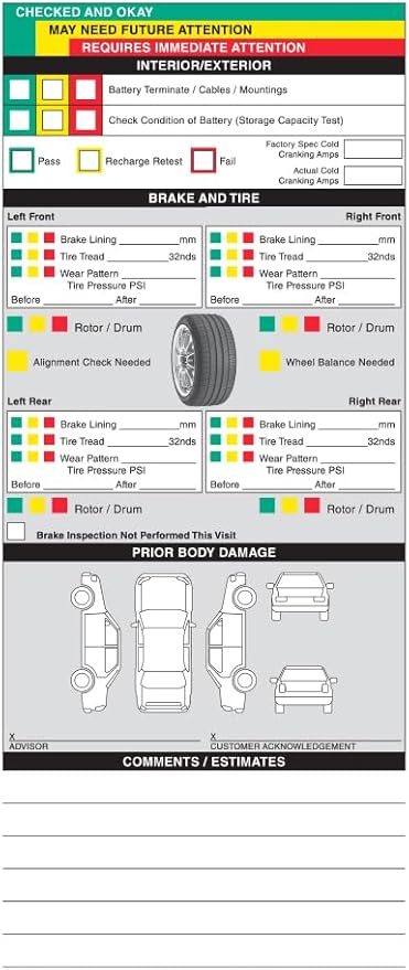 Visual Vehicle Inspection Report – 2-Part Carbonless Vehicle Checklist - Image 6