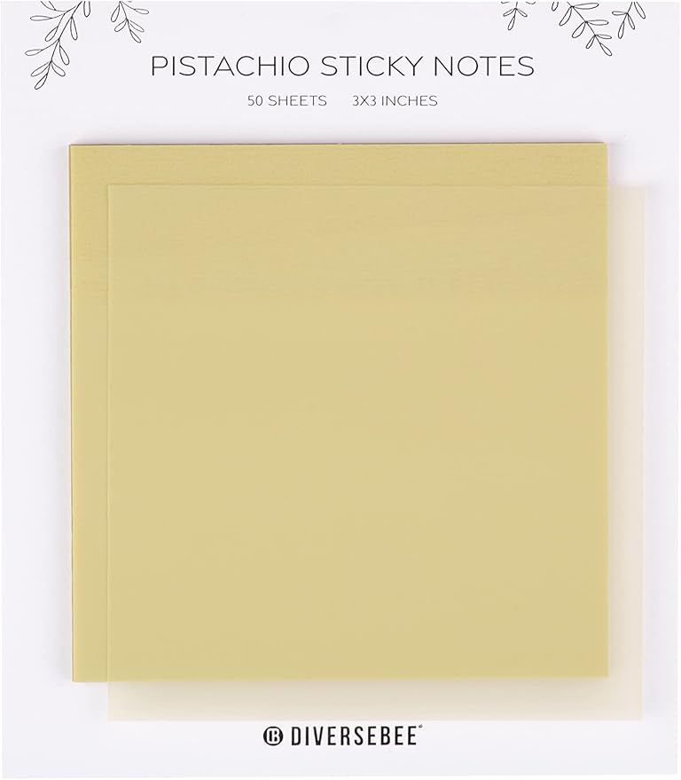 DiverseBee 50 Sheets Pastel Transparent Sticky Notes, 3x3” Clear Sticky Tabs by DiverseBee