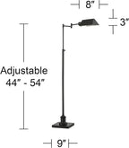Regency Hill Jenson Traditional Farmhouse Adjustable Pharmacy Floor Lamp - Image 4