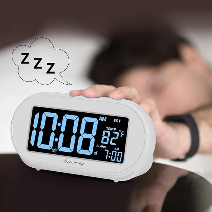 DreamSky Alarm Clocks for Bedrooms, Auto Set Digital Desk Clock for Bedside - Image 6