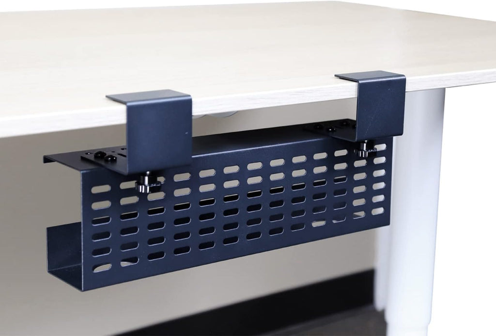 AEONS Under Desk Cable Management Tray Black Horizontal 16-inch Under Desk