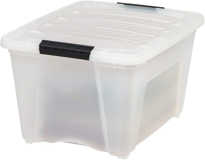 IRIS USA 32 Qt Stackable Plastic Storage Bins - Image 4