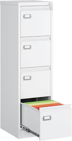 MIIIKO 4 Drawer File Cabinet, Home Office File Folders Storage Cabinet by MIIIKOOfficeFurniture