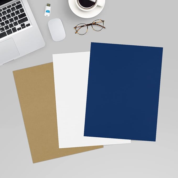 LUXPaper 8.5" x 11" Paper | Letter Size | Navy Blue | 80lb. Text | 50 Qty - Image 6