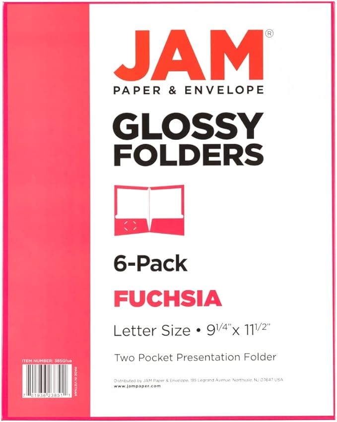JAM PAPER Laminated Two Pocket Glossy School Folders - Image 6