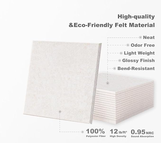 G Gamit Large Felt Wall Tiles Bulletin Board 59”x36”, Large Cork Board - Image 3