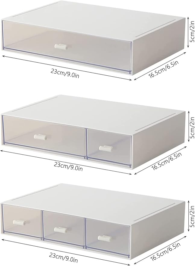 Desk Organizer-3 Tier Stackable Storage Drawers - Image 2