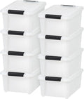 IRIS USA 13.5 Qt Stackable Plastic Storage Bins by IRISUSA