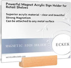 ECKEK Magnetic Sign Holder Grip Holder, Powerful Magnet, Acrylic Sign Holder by ECKEK