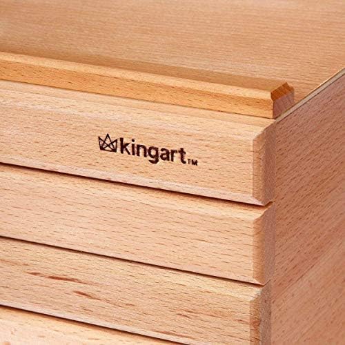kingart wood 6-drawer artist supply storage box, 15-3/4”, view 12