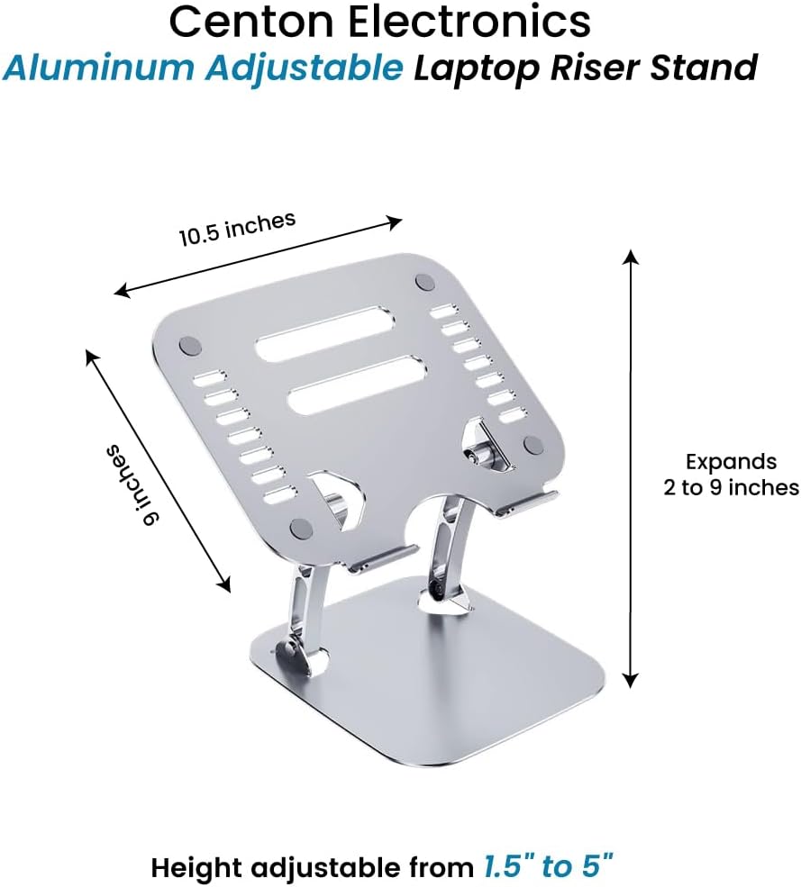 OTM Essentials Aluminum Adjustable Laptop Riser Stand,