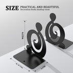 Book Ends, Metal BookEnds Heavy Duty bookend (Black 1 Pair)