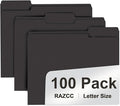 File Folder, RAZCC 100 Pack 1/3 Cut Tab File Folders Letter Size, Folders by RAZCC