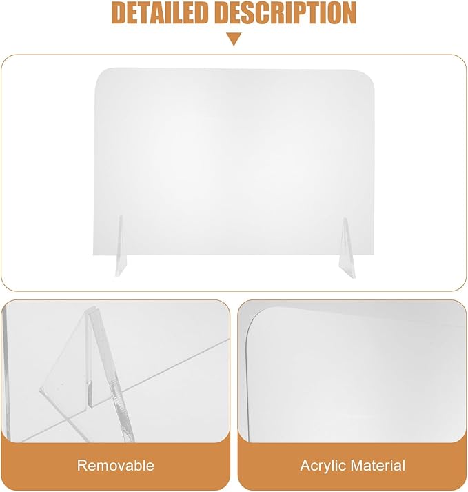 ELAYARD 5pcs Acrylic Desktop Whiteboards Clear Writing Message Boards Simple - Image 8
