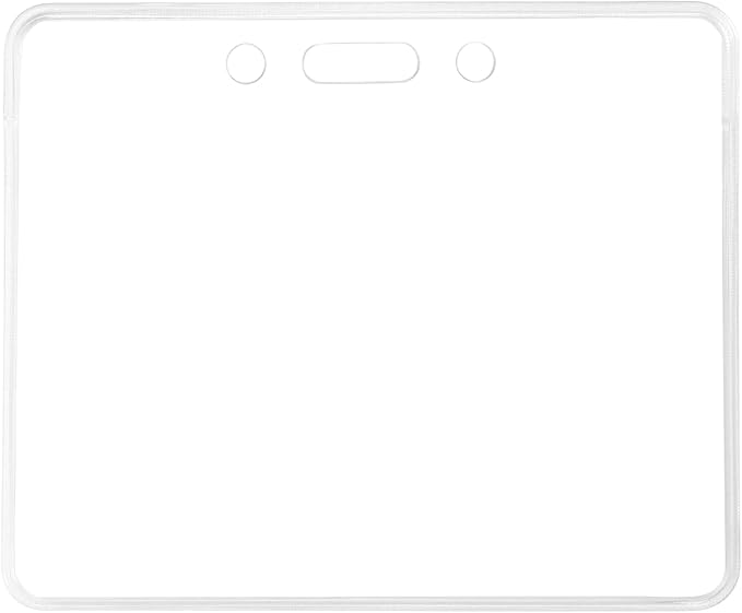 Amazon Basics ID Badge Holders, Horizontal Clear Plastic 3.38" x 2.38" - Image 5
