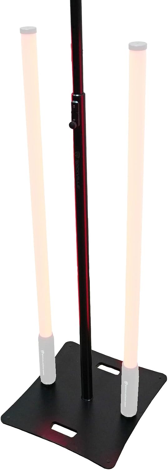 Rockville RLF2 Black 10 Foot Solid Base DJ Speaker/Lighting/Projector Stand