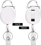 Retractable Badge Holder with Carabiner Reel Clip and Key Ring - Image 8