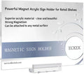 ECKEK Magnetic Sign Holder Grip Holder, Powerful Magnet, Acrylic Sign Holder by ECKEK