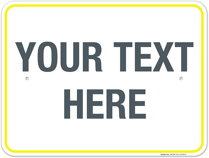 Personalized Custom Customize for Office, Delivery Yellow Sign, 18x24 Inches by SigoSigns