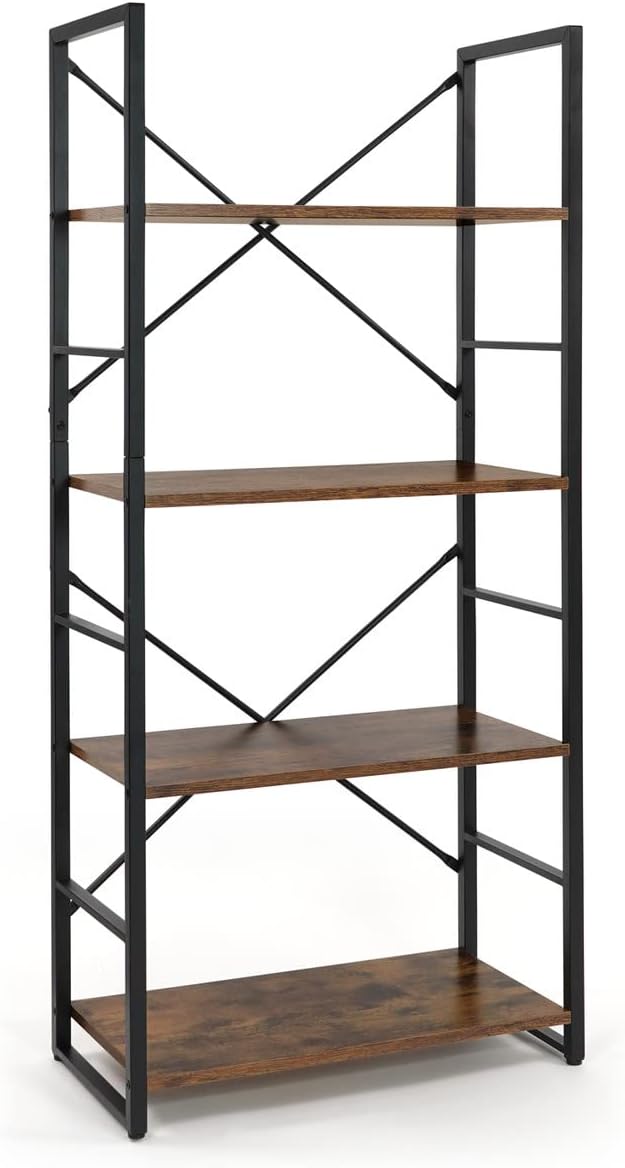 CAPHAUS 4 Tier Bookshelf, 24 Inch Width Free Standing Shelf, Bookcase Shelf - Image 9