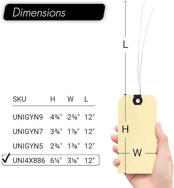 INNOVART Shipping Tags Double Wired 6 1/4" x 3 1/8", Manila Wire Tags - Image 2