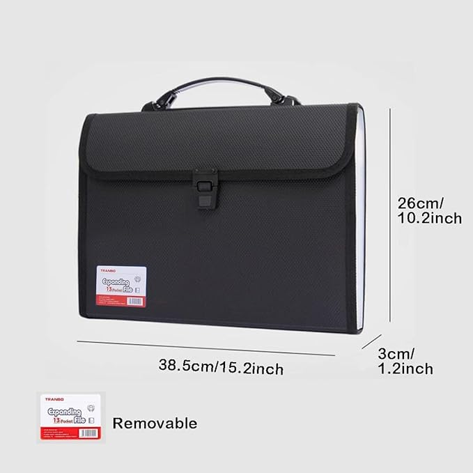 Extra Large Legal Size/Foolscap 12 Pockets Accordion File Organizer - Image 2