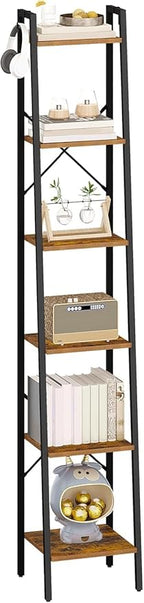 Hzuaneri Ladder Shelf, Bookshelf Bookcase, Freestanding Corner Storage Shelve - Image 8