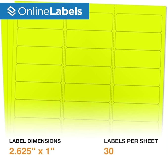 Neon Yellow Address Labels - Image 2