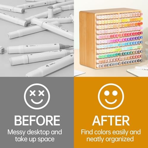 walowalo markers organizer hold 176 markers birthday gifts, close-up detail