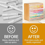 walowalo markers organizer hold 176 markers birthday gifts, close-up detail