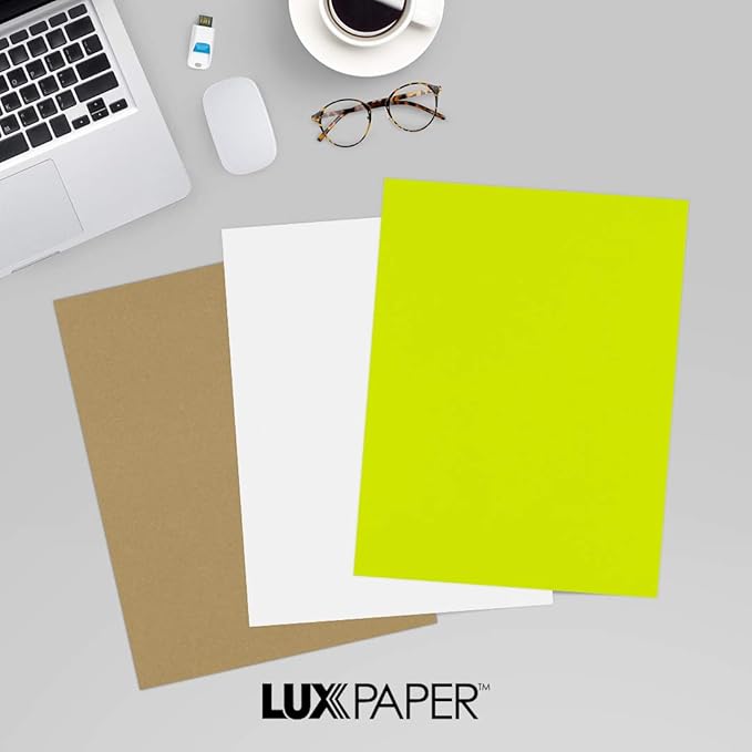 LUXPaper 8.5" x 11" Paper | Letter Size | Wasabi Green | 80lb. Text | 50 Qty - Image 9