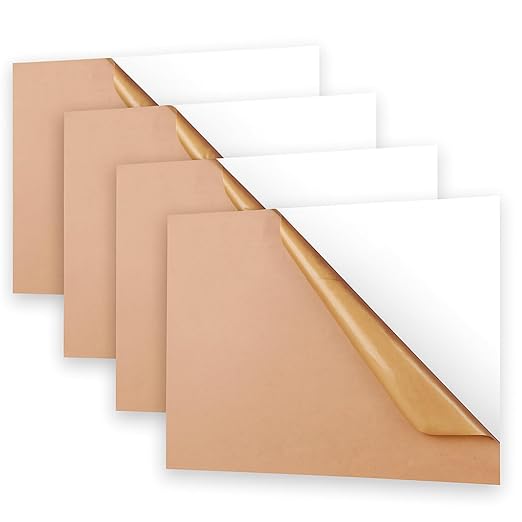 Roowest 4 Pcs 12 x 16 Inch, 1/8 Inch Thick White Acrylic Sheets Plastic Panels by Roowest