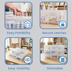 artbin 12 x 12 craft organizer with handle showing dimensions