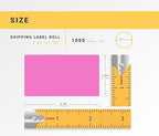 HOUSELABELS 2.25" x 1.25" Pink Address Labels on 1" Core Compatible - Image 3