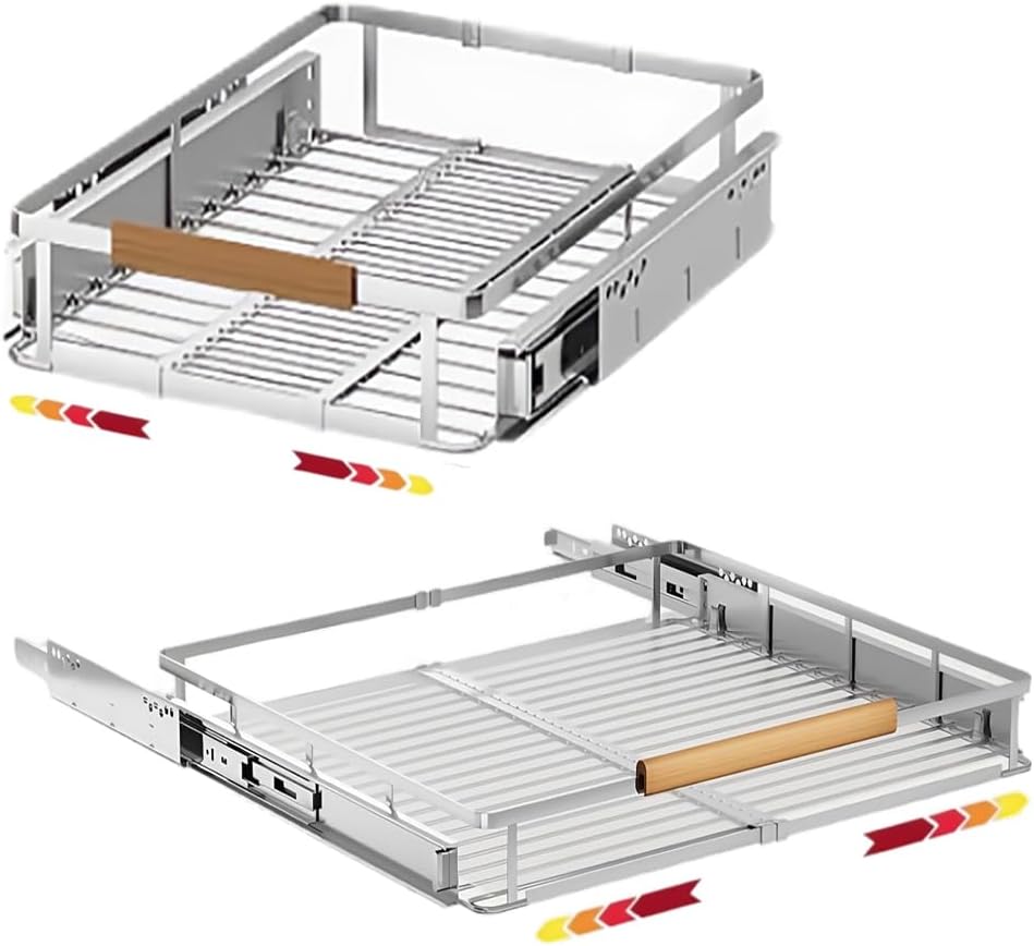11.8~18"x17.3" Pull Out Cabinet Organizer，2Pack Expandable Sliding ...