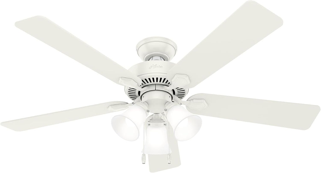 hunter swanson, indoor, ceiling fan, with led lights, main product view